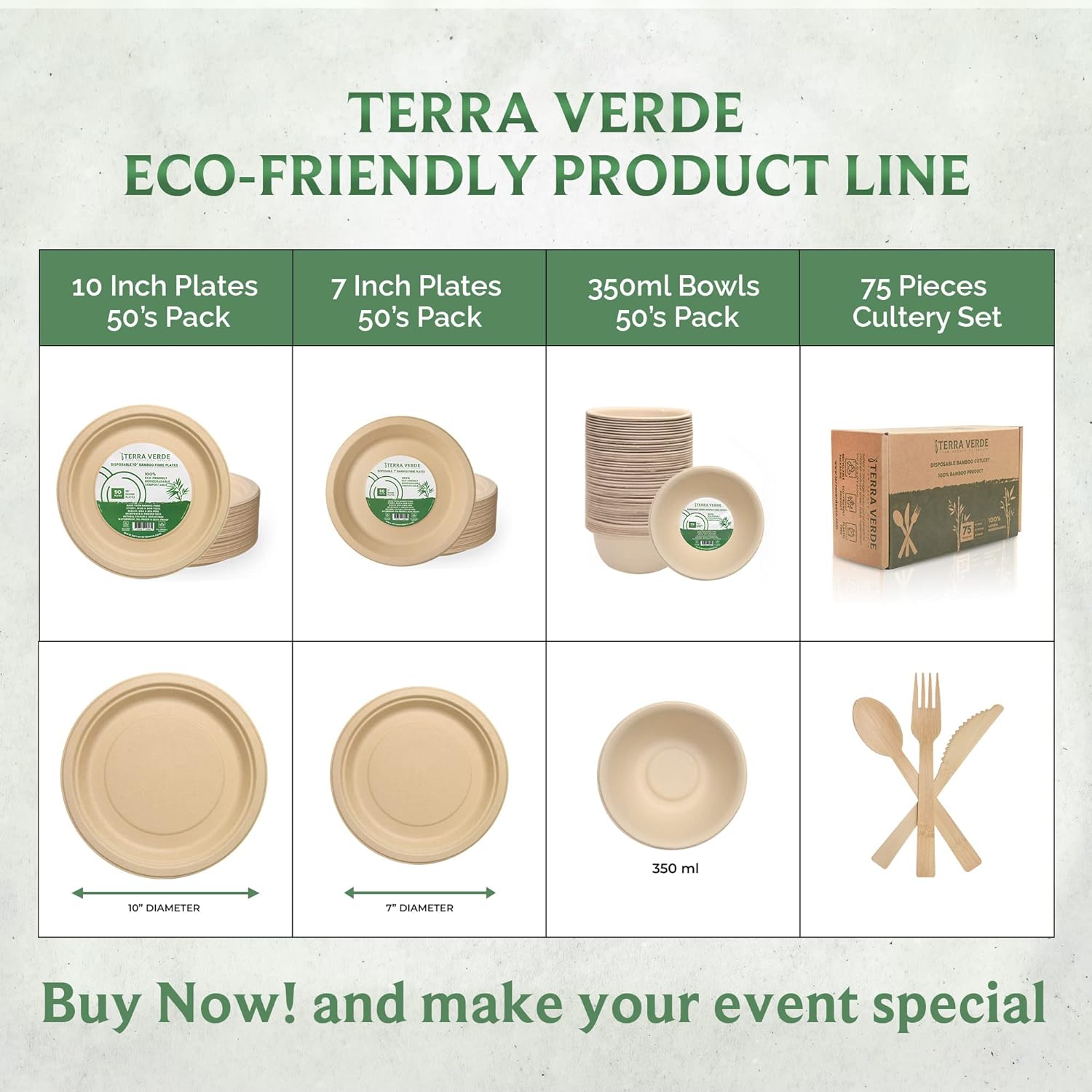 different types of terra verde eco friendly product range