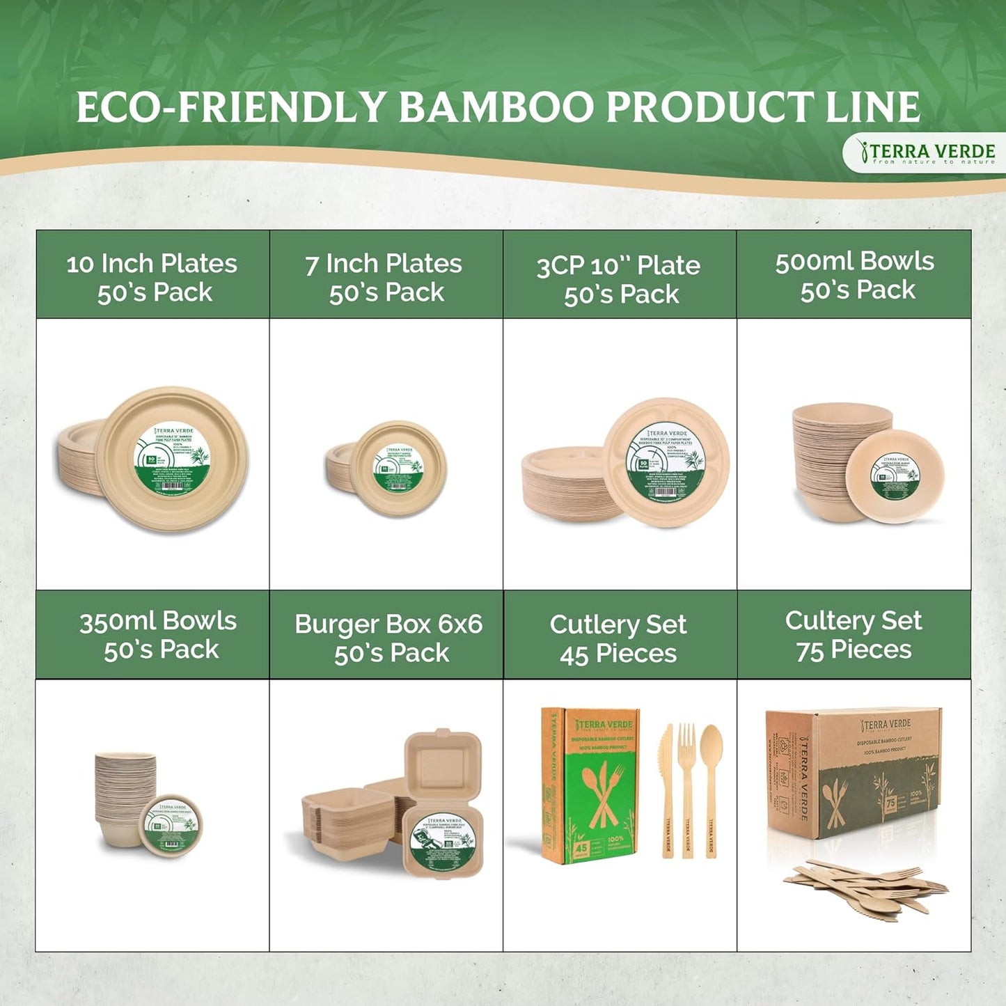 different rang of terra verde products